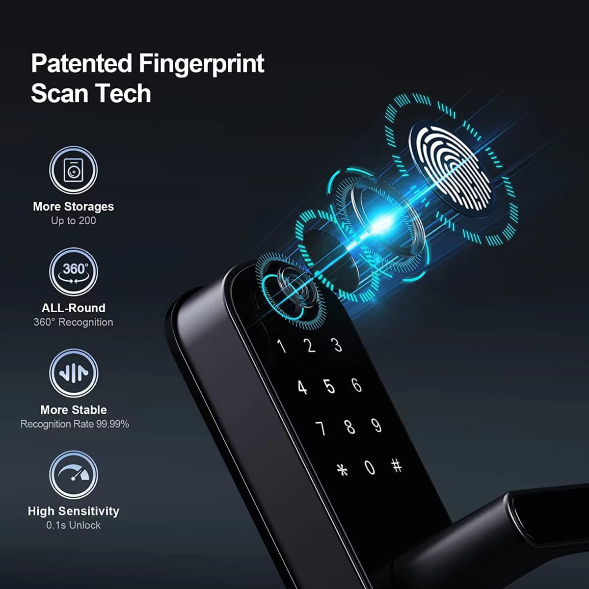 Fingerprint Door  Keyless WIFI Digital